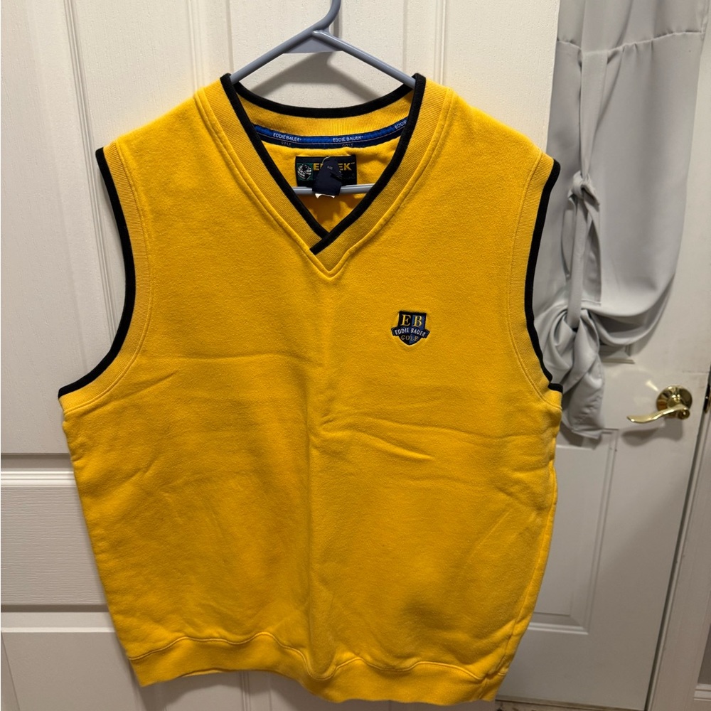 Eddie Bauer Yellow V-Neck Sweater